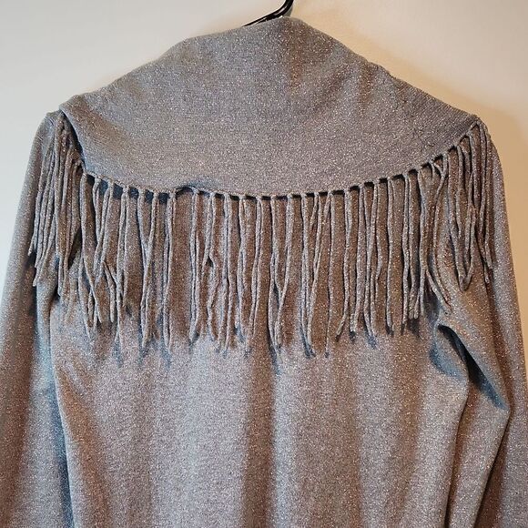 Michael Kors Turtleneck Sweater Long Sleeve Shirt Women's Size Small Silver NICE - Picture 8 of 12